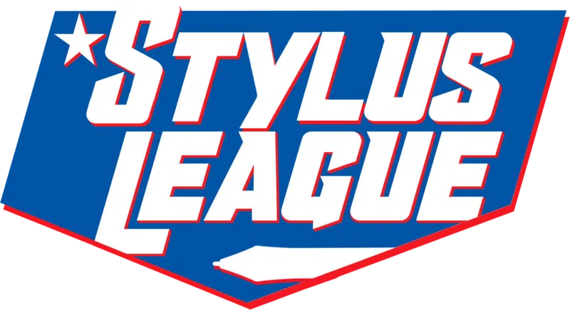 Stylus League logo featuring bold white text on a blue background, emphasizing creativity and design, relevant to SharpShell Digital's web design services.