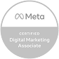 Meta Certified Digital Marketing Associate badge, representing expertise in digital marketing strategies and solutions for business growth.