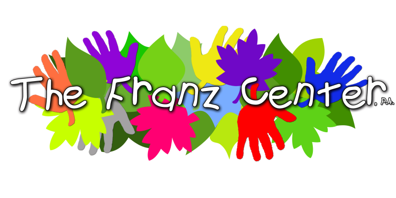 Colorful logo of The Franz Center featuring vibrant hands and leaves, symbolizing community and creativity, relevant to web design and branding themes.